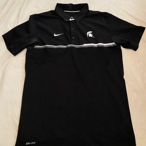 Nike Dri-Fit Michigan State Golf Polo - Black - Men’s Medium